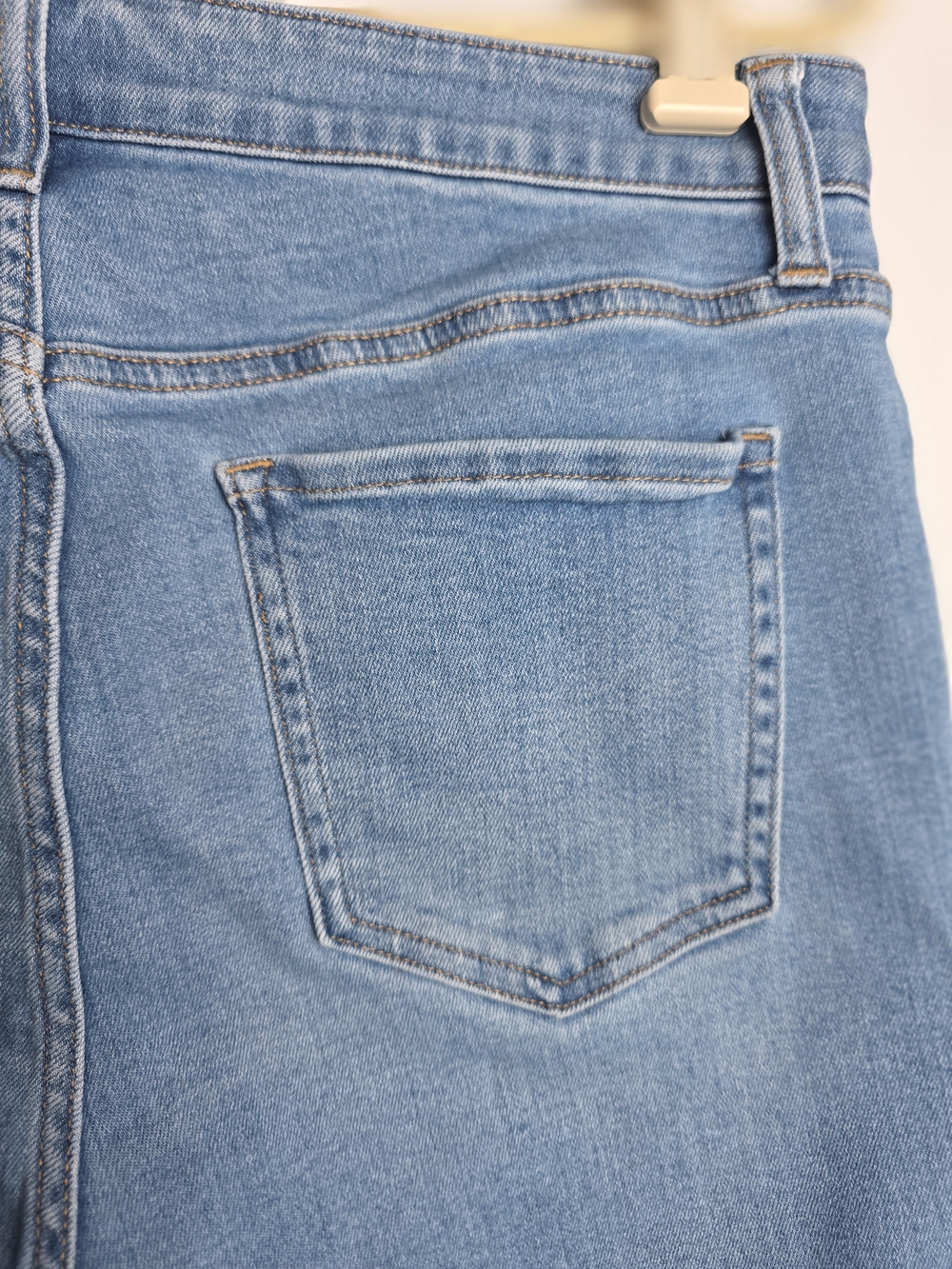 Quince Bella Stretch High Rise Kick Flare Jeans Size 32 Medium Wash - Picture 7 of 16